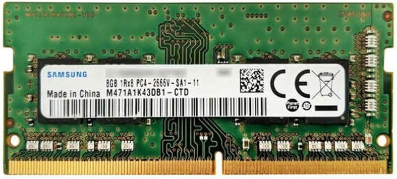 used Samsung 8GB M471A1K43DB1-CTD DDR4 PC4-21300, 2666MHZ, 260 Pin SODIMM, 1.2V, CL 19 Laptop Memory